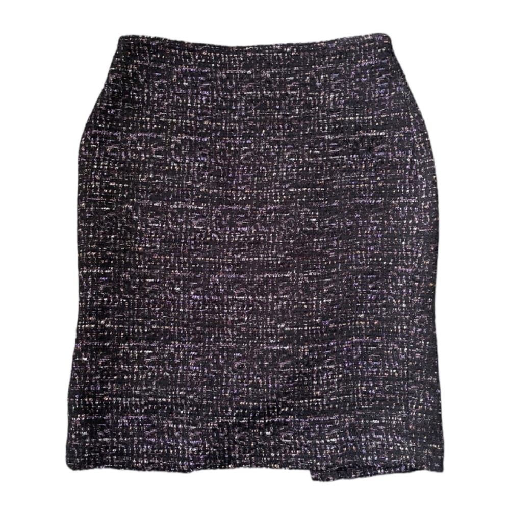 Ann Taylor Black Tweed Textured Skirt Size 6